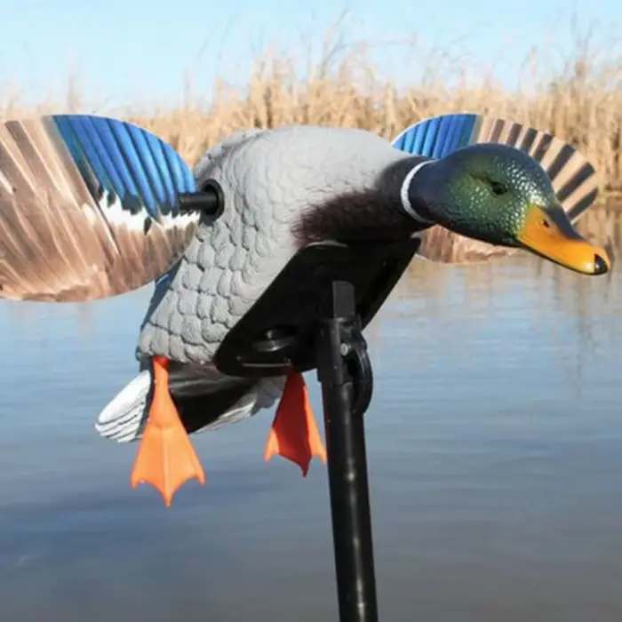 Leurre canard colvert électrique télécommandé - Appât 3D réaliste volant - Chasse au gibier d'eau