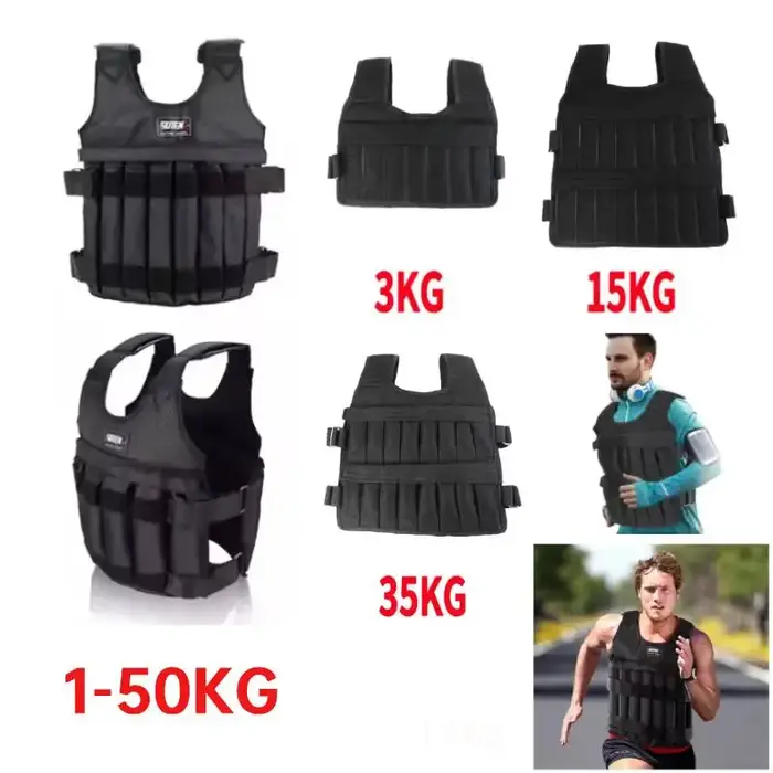 Combinaison d'entraînement de poids réglable veste de course avec sacs de poids pour athlètes endurance jogging fitness matériel d'entraînement sportif