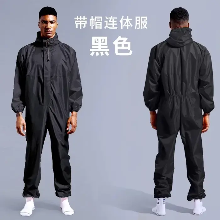 Manteau imperméable une pièce pour moto, vêtements de protection à capuche pour hommes, corps comple