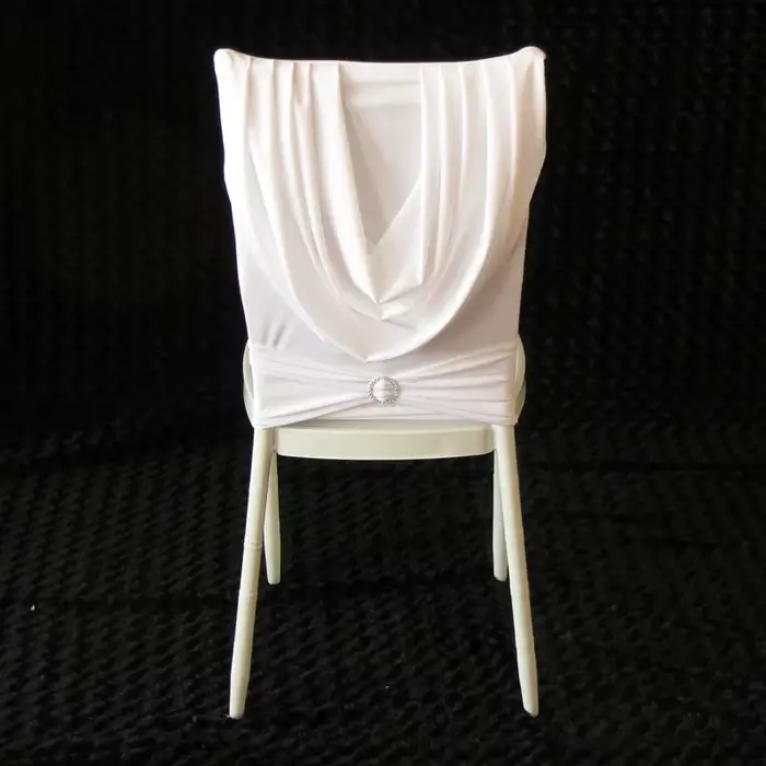 Chiavari-Juste de dossier de chaise avec cantonnière et bande de diamants, décoration de mariage, dr