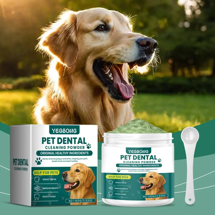 Poudre Nettoyante Douce pour Dents de Chien – Élimine le Tartre, la Plaque et le Calcul – Rafraîchit