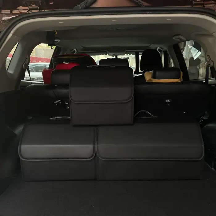 Boîte de rangement pliante pour voiture, grande capacité, boîtes de rangement pour coffre de voiture