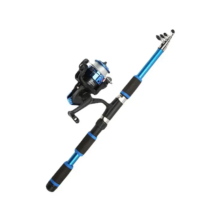 Ensemble de canne à pêche, Kits complets avec canne à pêche télescopique et moulinet rotatif, appâts