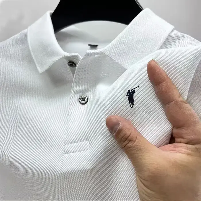 Nouveau style, polo imprimé haut de gamme de marque de luxe, à manches courtes, pour homme, collecti