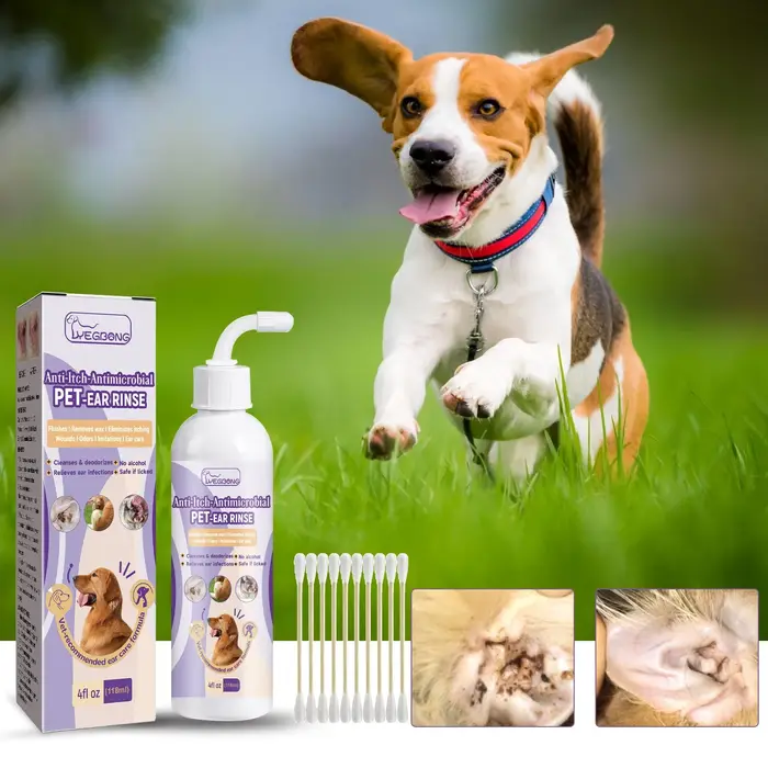 Nettoyant d'oreille pour chat et chien, lavage des oreilles pour animaux de compagnie, livres de gou
