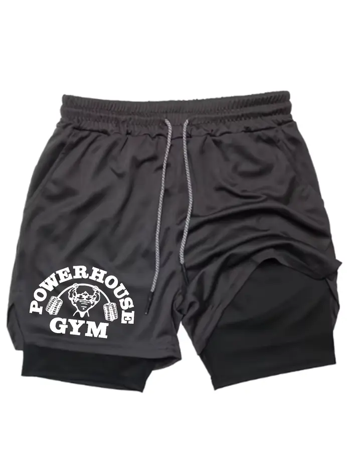 Short de sport à séchage rapide pour hommes, pantalon de Fitness 2 en 1, short d'exercice de course,