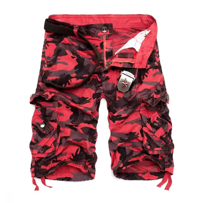 Shorts Cargo Camouflage Homme Nouvelle Collection 2026 – Coupe Ample Militaire Estivale – Taille US