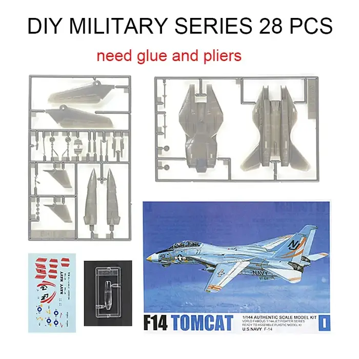 Modèle de chasse 1:144 Fighter Assemblage Avion Militaire Garçon Occasions Spéciales Plastique