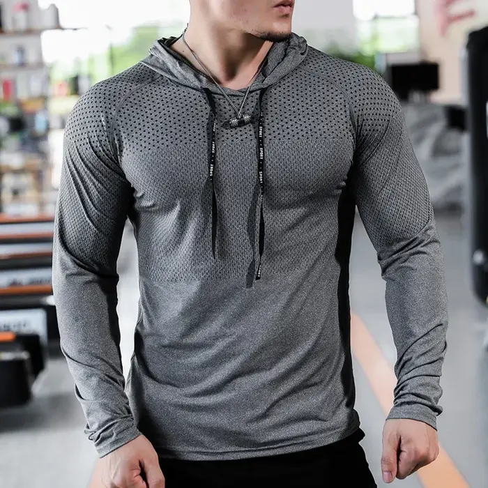 Hommes Fitness Survêtement Sport Sweat À Capuche Gym Jogging Extérieure À Capuche D'entraînement Che