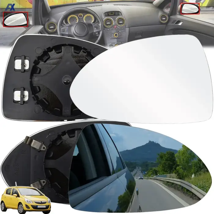 Pour Opel / Vauxhall Corsa D 2006 - 2014 E 2014 - 2020 porte gauche/droite rétroviseur latéral en ve