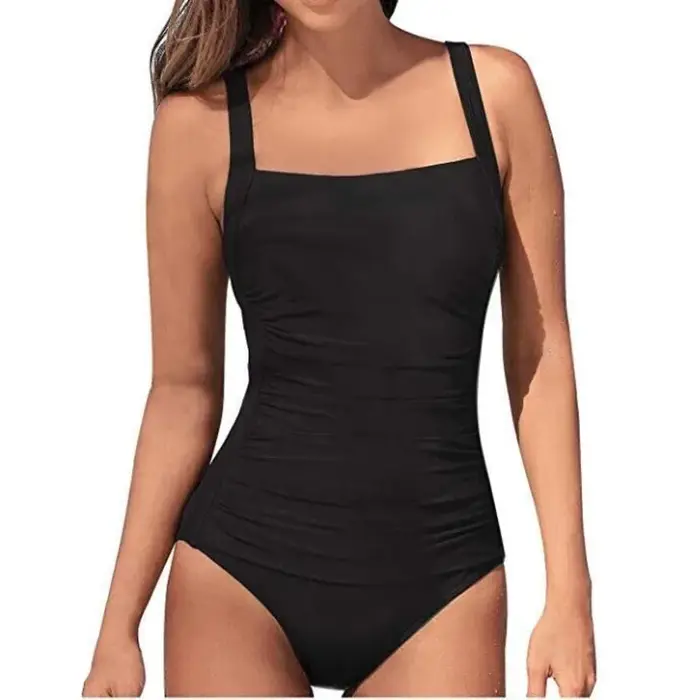 Une pièce grands maillots de bain fermé grande taille maillots de bain Push Up femme corps maillots 