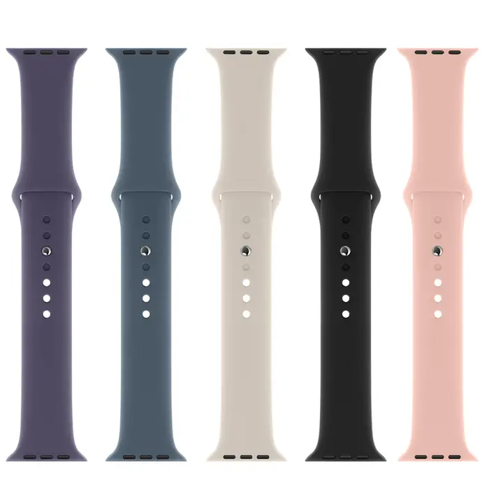 Bracelet silicone pour Apple Watch 45mm 46mm 44mm 41mm 40mm 42mm sport iWatch séries 11 10 SE 9 8 7 6 5 Ultra 3