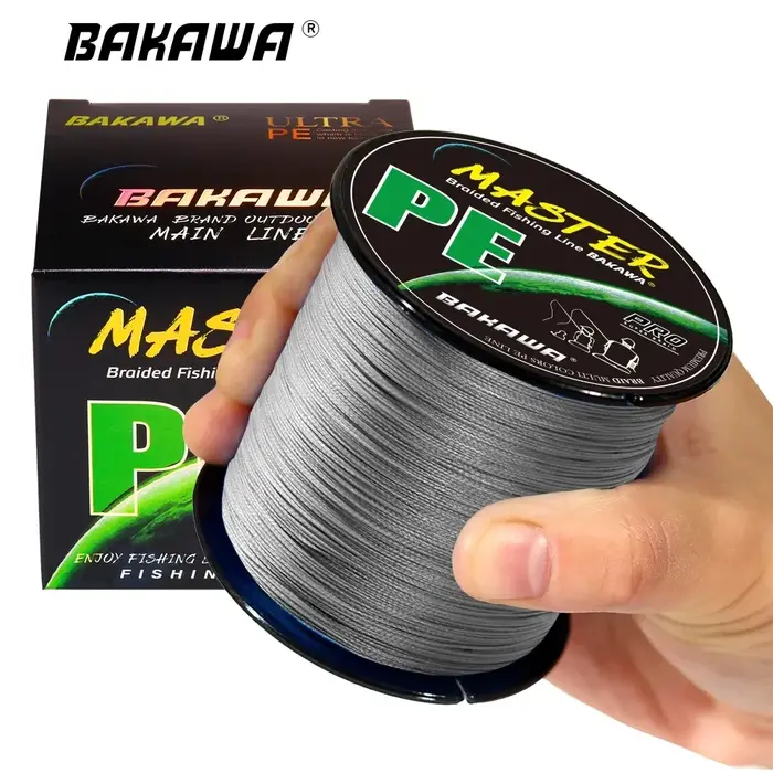 BAKAWA – ligne de pêche tressée en eau douce et salée, 4 brins, 4 fils lisses tissés, fil Multifilam