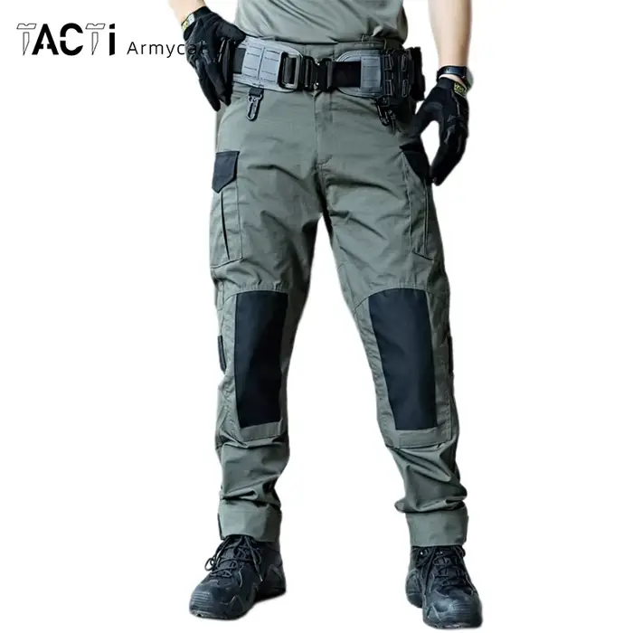 Pantalon cargo tactique homme imperméable résistant multiple poches randonnée chasse travail