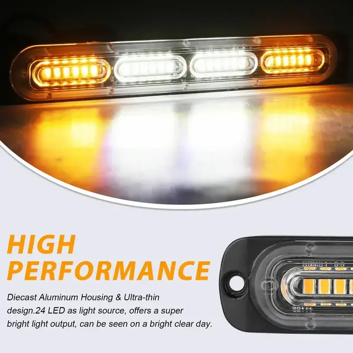 12V 24V voiture COB lumière stroboscopique camion de remorquage véhicule voiture pompier Police aver