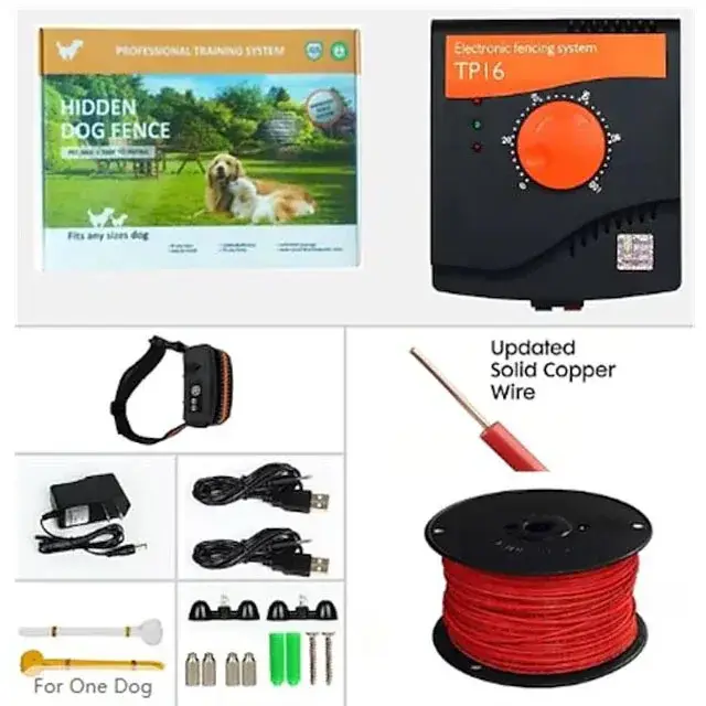 Clôture Électrique Filaire pour Chien, Système de Confinement de Limite pour Animaux de Compagnie, F