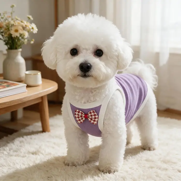Débardeur côtelé sans manches pour chien, gilet pour animal de compagnie rouge à motif pied-de-poule