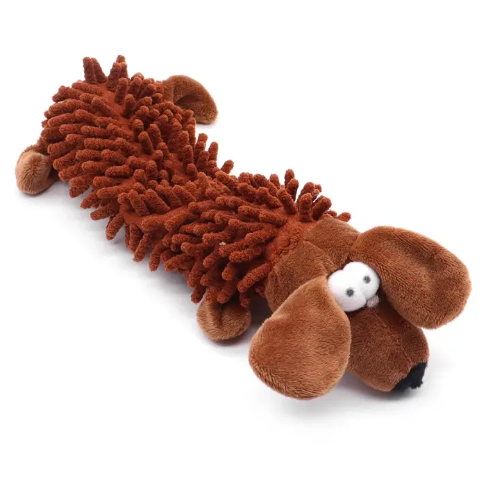 Jouets à mâcher pour chien en peluche couineurs, forme animale mignonne, texture douce, pour le nett