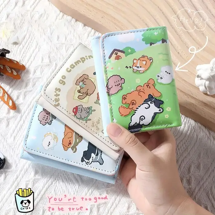 Porte-monnaie en cuir PU pour filles