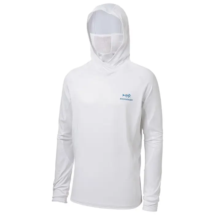 Bassdash UPF 50+ Chemise de pêche à manches longues pour homme avec masque et cache-cou UV