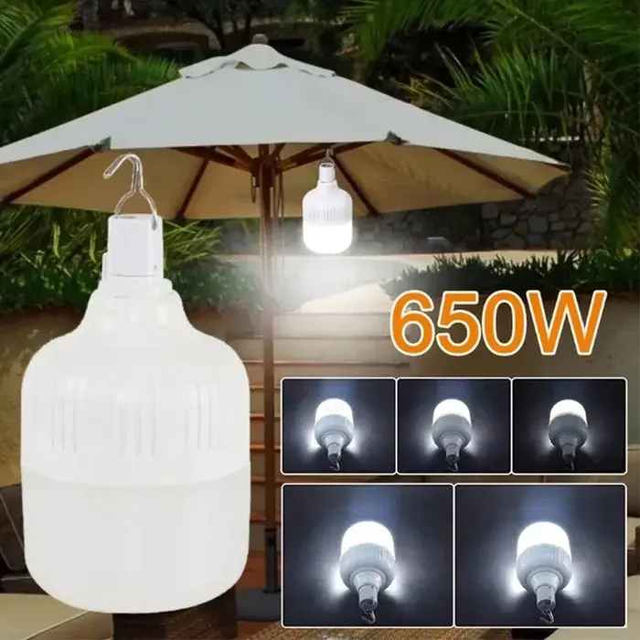 Lanterne Portable Rechargeable par USB, Ampoule LED de Camping, 5 Modes d'Éclairage, Lumière de Tent