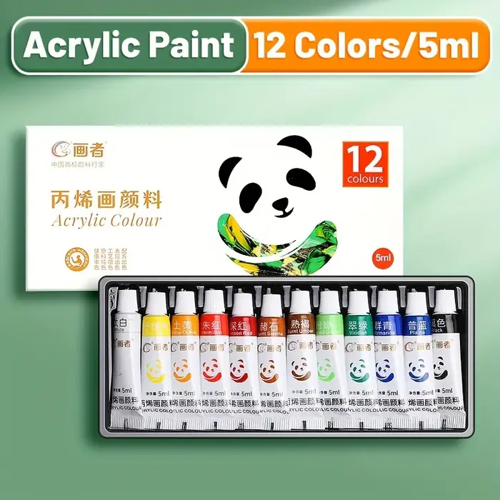 Ensemble de peinture acrylique 12/18/24 couleurs, ne se décolore pas, spécialement conçu pour la pei