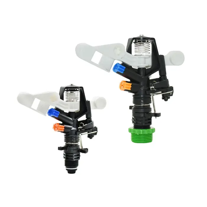 Lot de 10 arroseurs rotatifs 1/2 et 3/4 pouces à angle réglable, buses à bras oscillant pour système