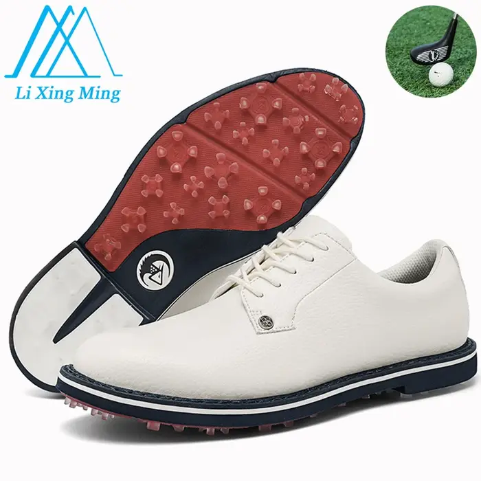 Chaussures de golf sans crampons pour hommes, baskets de golfeur, imperméables, professionnelles, bl