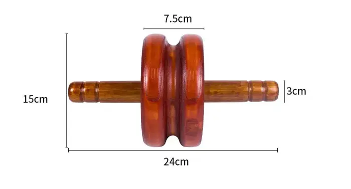 Rouleau de roue abdominale en bois de machine de crunch