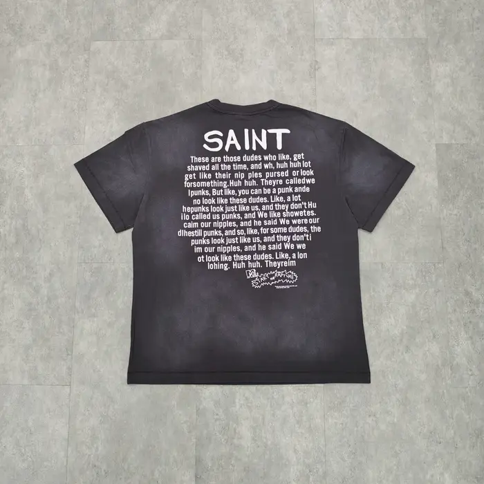 Yao mode Saint de Michael 25SS t-shirt décontracté hommes hauts vêtements surdimensionné Vintage amp