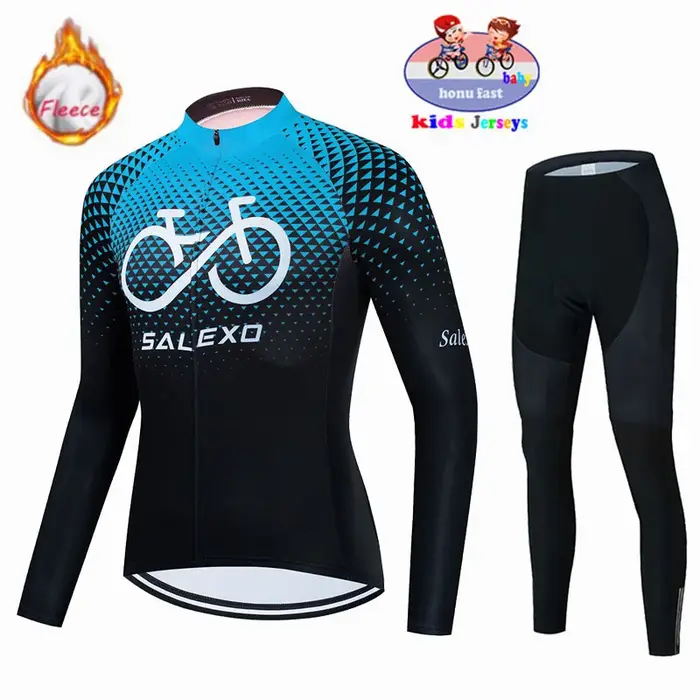 Vêtements de cyclisme en polaire pour enfants
