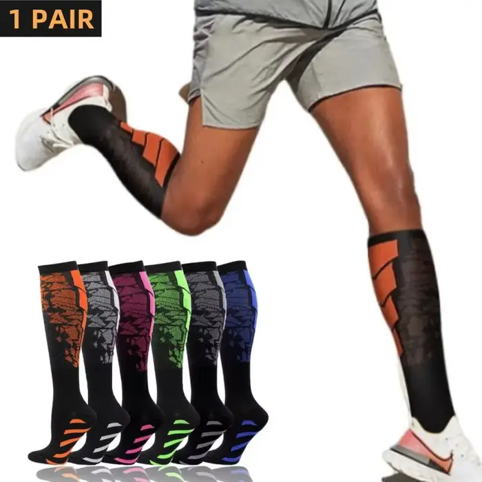 Paire chaussettes compression sport chasse soutien mollet running infirmières grossesse circulation hommes femmes