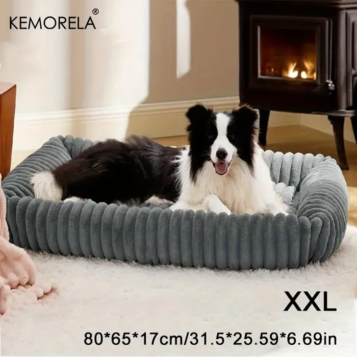 Lit orthopédique en peluche pour chien, matelas avec soutien à haute résilience, lit moelleux pour a