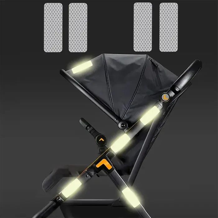 Patch réfléchissant Anti-collision de nuit étanche, 10 pièces, accessoires de poussette multifonctio