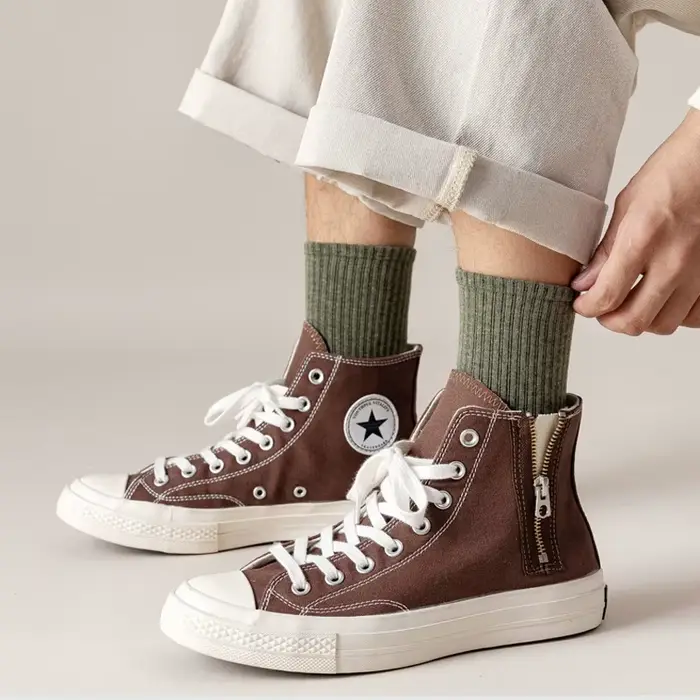 Chaussettes habillées coton peigné pour chasseurs - 5 paires respirantes été printemps tenue professionnelle