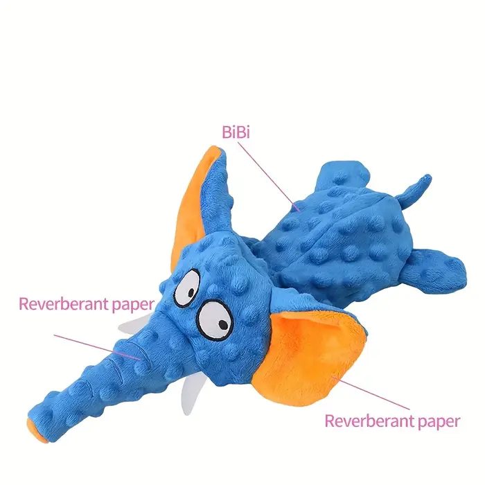 Jouets en peluche pour chiens bruts, coquille d'éléphant grinçante, jouet Durable pour chiens à mâch