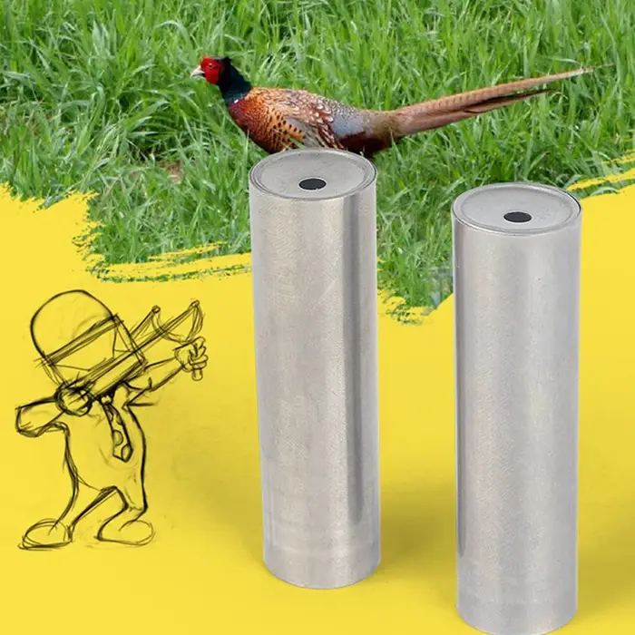 Sifflet chasse faisan acier professionnel appel oiseaux équipement chasseur durable extérieur