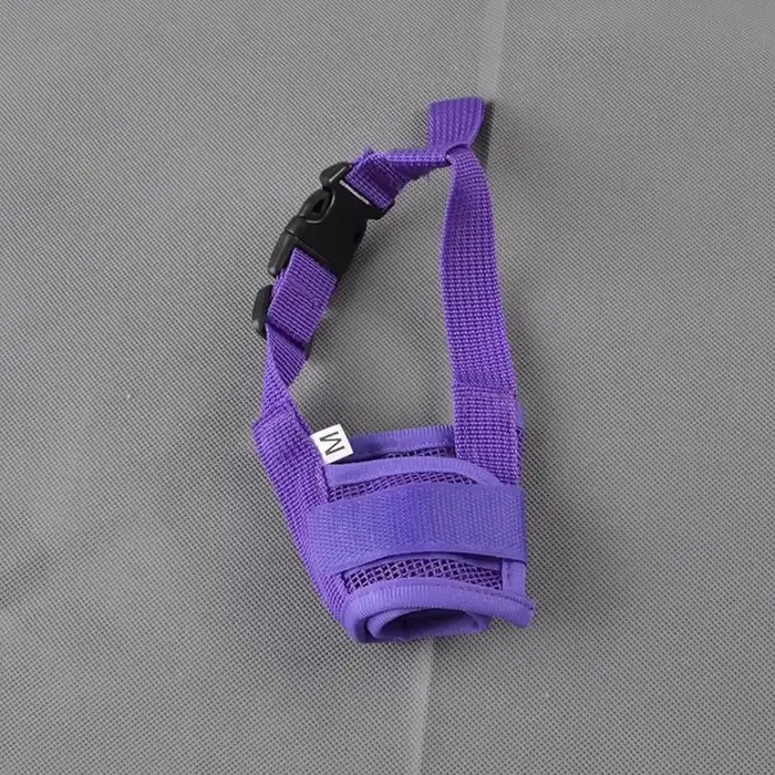 Muselière anti-aboiement pour petits et grands chiens, maille réglable, bouche respirante pour anima