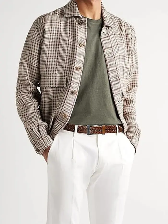 CHAOREN Ceintures tressées en cuir pour hommes Ceinture en cuir tissé décontractée pour pantalons ha