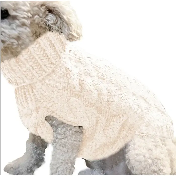 Pull en tricot pour chien, vêtements d'hiver chauds et doux pour animaux de compagnie, tenue en tric