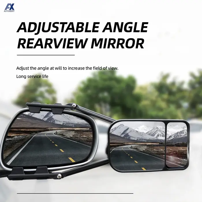 Miroir de remorquage de remorque réglable, Extension de miroir d'aile de remorque, miroir d'angle mo