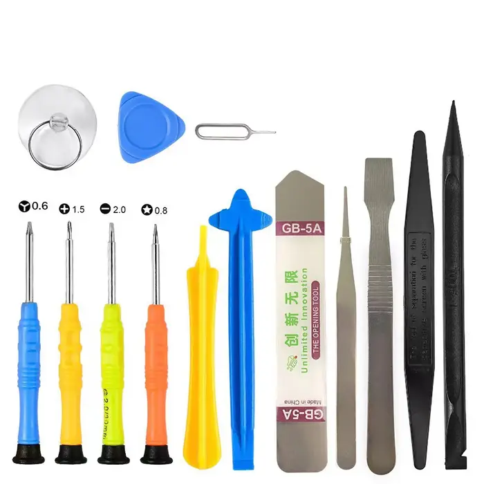 Kit de réparation de démontage de combinaison d'ouverture d'écran de téléphone portable 14/20/23 en 