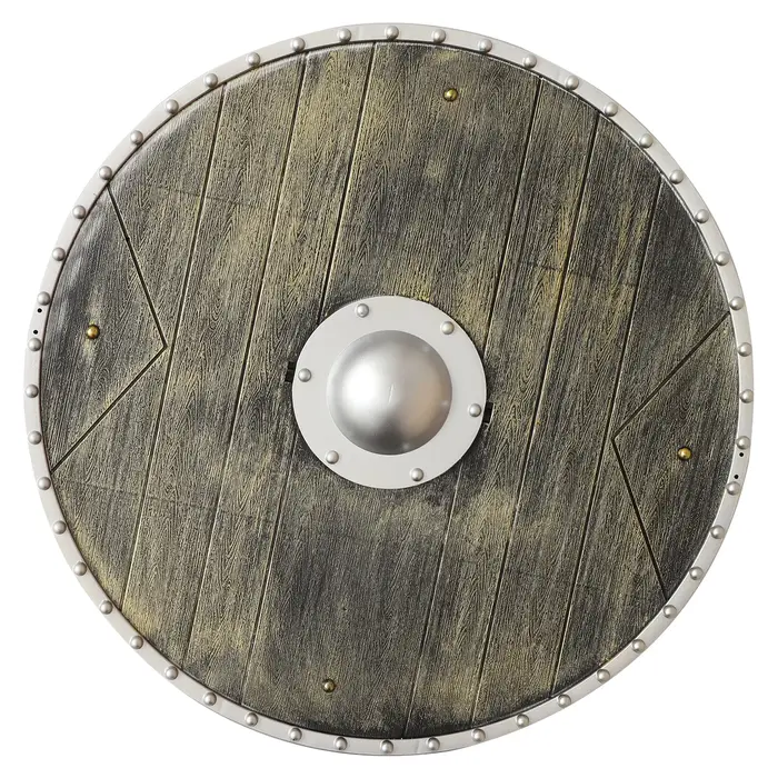 Bouclier Viking rétro médiéval, accessoire ancien de guerrier de héros romain Vintage pour Halloween