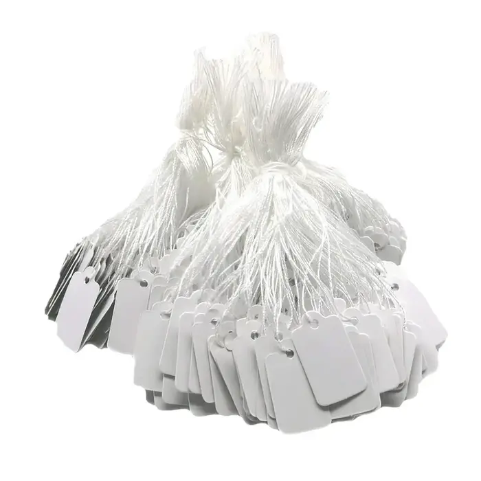 500 pièces/lot étiquette de prix de bijoux avec ficelle de coton étiquette de prix de marchandise ca
