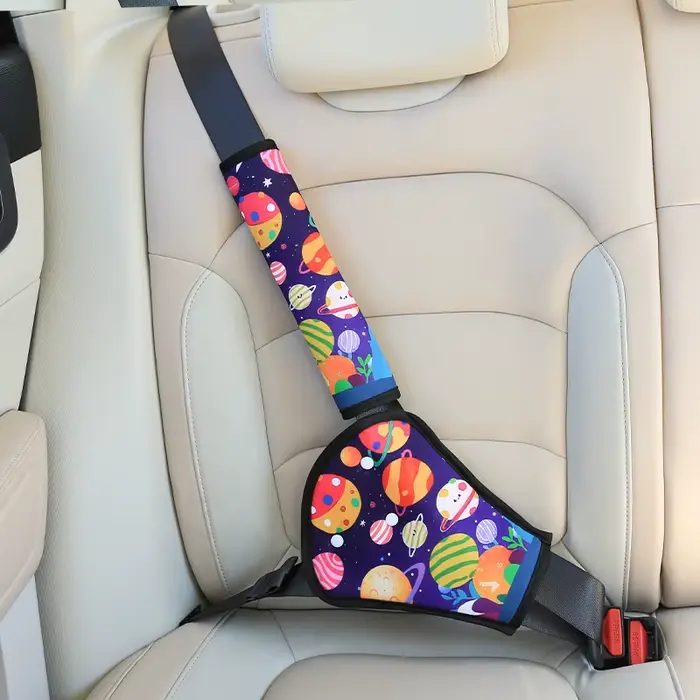 Ceinture de sécurité anti-pincement pour enfants protection du ventre limitateur de cou bleu ciel beige kaki violet noir orange sécurité en voiture occasions familiales