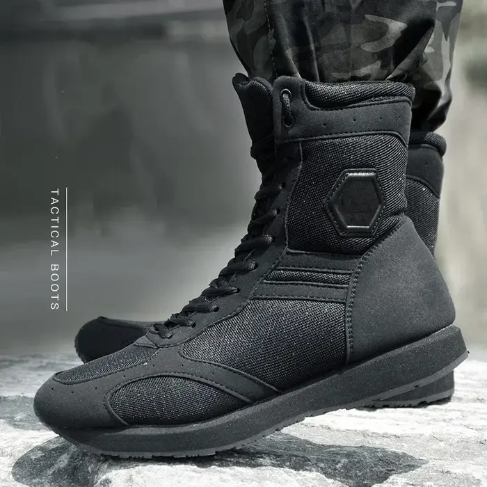 Bottes de chasse ultralégères pour hommes, chaussures de travail noires, pour course en plein air, r