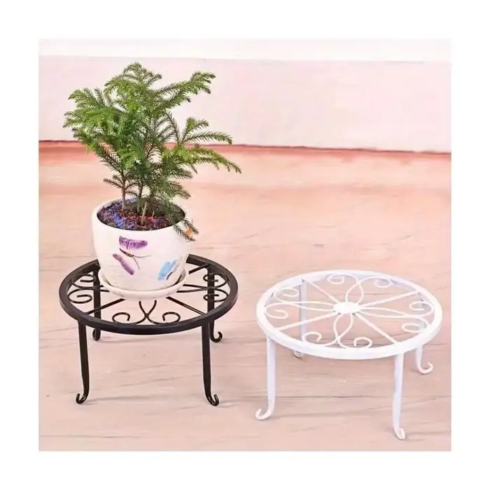 Support de Pot de fleur en métal, 1 pièce, support de plante en fonte robuste, grand support de Pot 