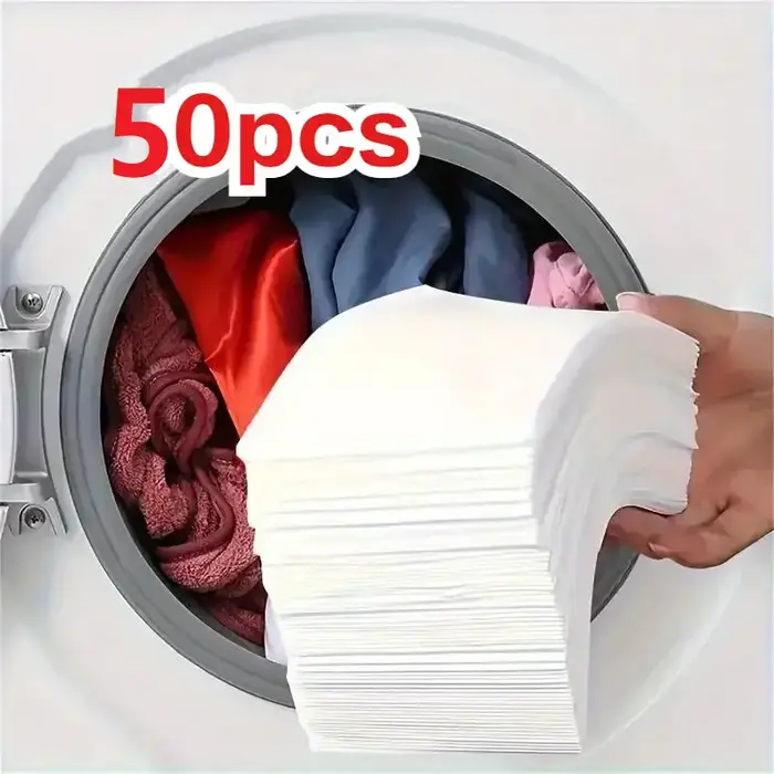 50 feuilles de colorant pour lessive, papier pour lessive, anti-teinture, nettoyage des vêtements po