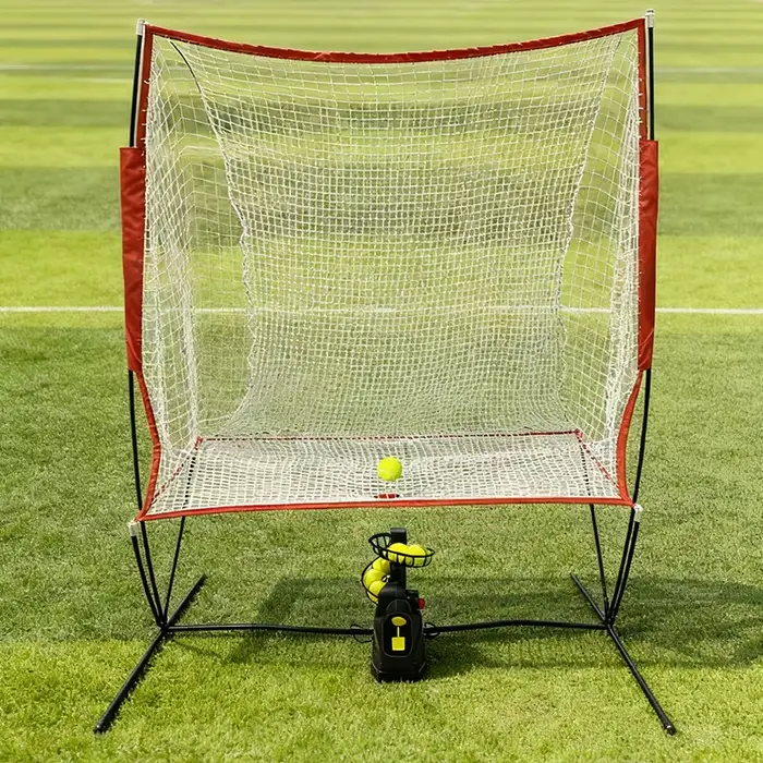Filet de récupération de balles de tennis pour entraînement à domicile, filet de rebond portable ave