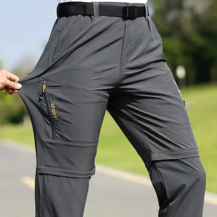Pantalon cargo printemps 2024 détachable deux sections séchage rapide randonnée escalade homme